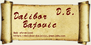 Dalibor Bajović vizit kartica